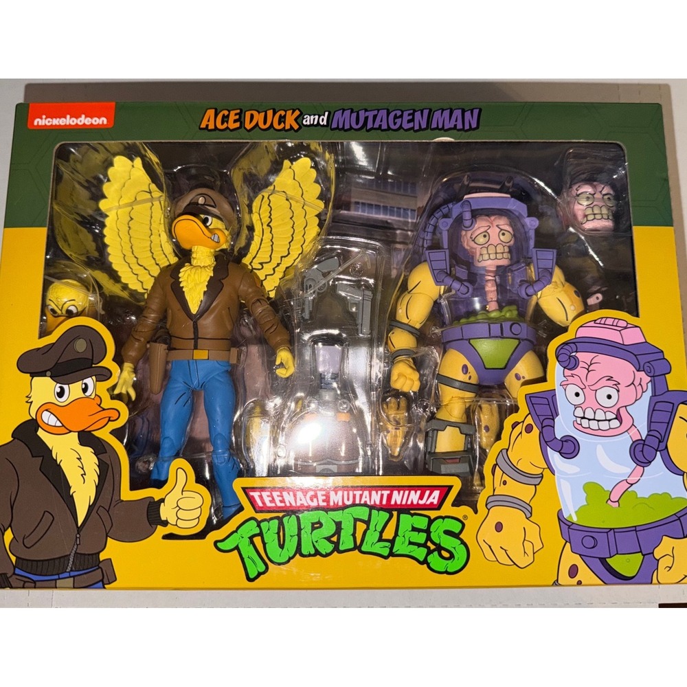 NECA TMNT Ace Duck and Mutagen Man 2-Pack Action Figures 7 Inch Scale New